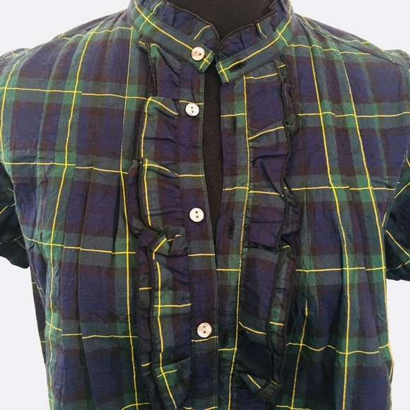 NWOT Plaid button down blouse - Picture 2 of 3